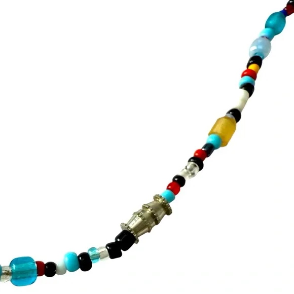 Handmade Colorful Beaded Necklace - Picture 3 of 3